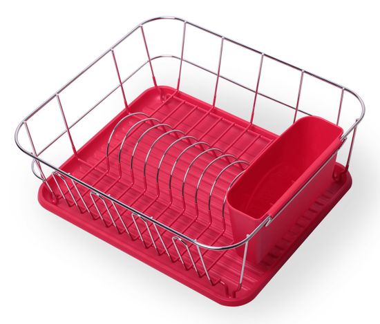 Сушилка для посуды Kamille KM-0763B (красный)