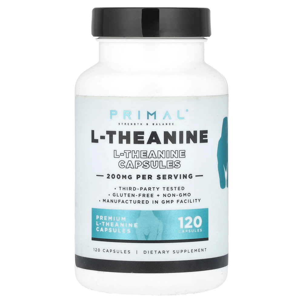 PrePrimal, L-теанин, 200 мг, 120 капсул