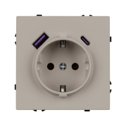 Механизм розетки с USB зарядкой SCT-NOBE-MUAC-SFPL-CA (230V, 16A) (Arlight, -) 059444