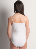 Боди на узких бретелях (Размер: S) (Цвет: белый)