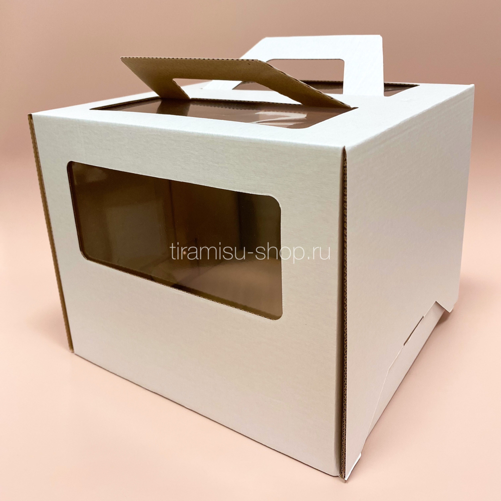 УЦЕНКА Коробка для торта 24 х 24 х 20 см с ручками