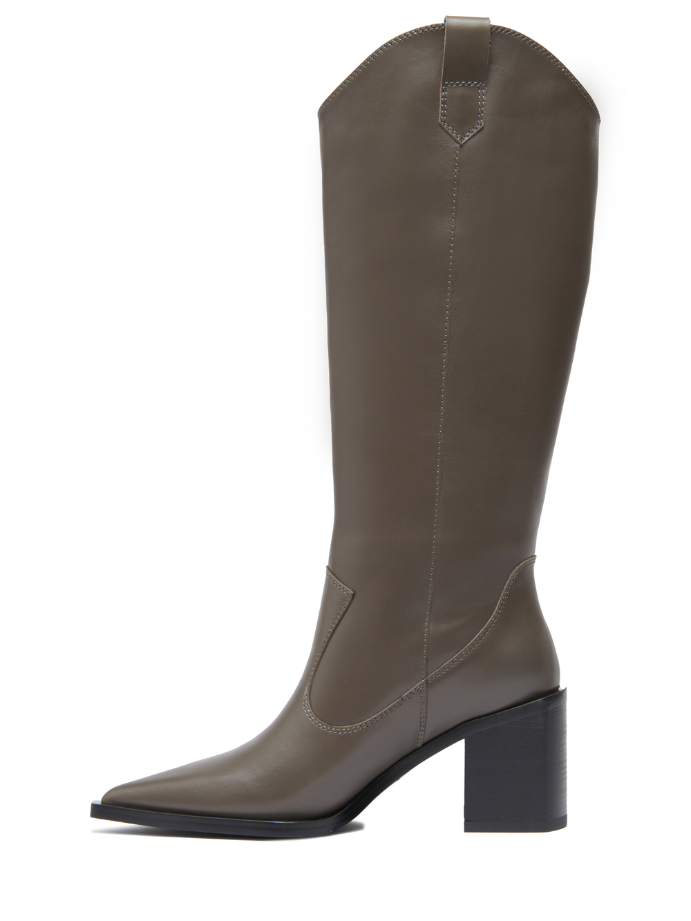 Женские удлинённые казаки из кожи