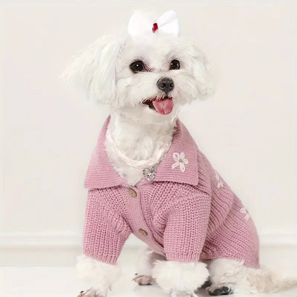 Вязаный свитер для собак и кошек