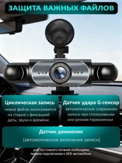 Видеорегистратор для автомобиля 4 камеры