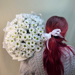 Букет из белых кустовых хризантем в фоамиране -L