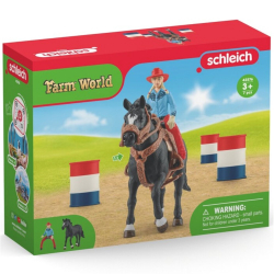 Schleich - Ковбойка и гонка вокруг бочек 42576