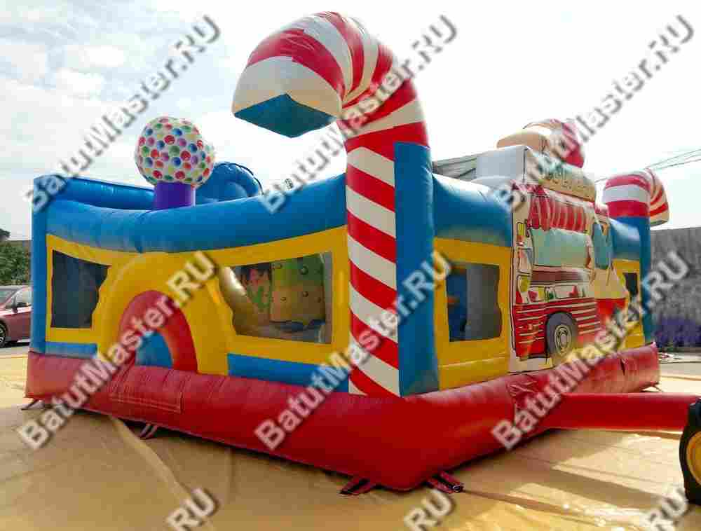 Коммерческий надувной батут "Мороженое" 5*5*2.8 м