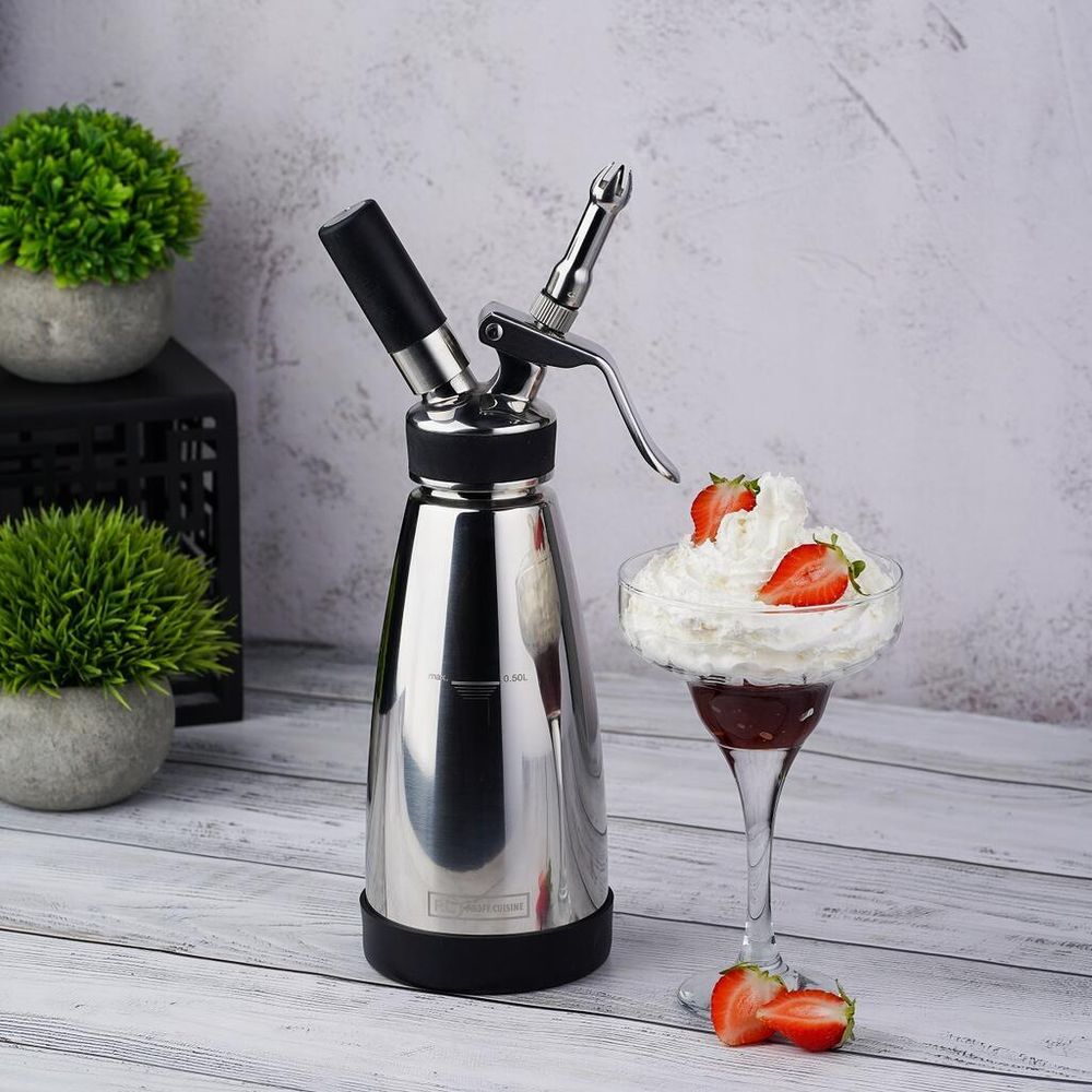 Сифон (кремер) для взбивания сливок 0,5 л (до +70°C) THERMO LUX двойные стенки нерж. B'Guys P.L.