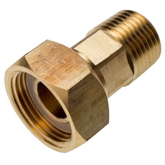 Штуцер с накидной гайкой для водосчётчика Sanha PURAFIT 1/2"x3/4" бронзовый, серия 3604 (136041234)