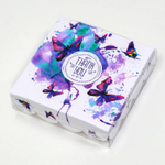 Коробочка для печенья "Акварельные бабочки", 12 х 12 х 3 см