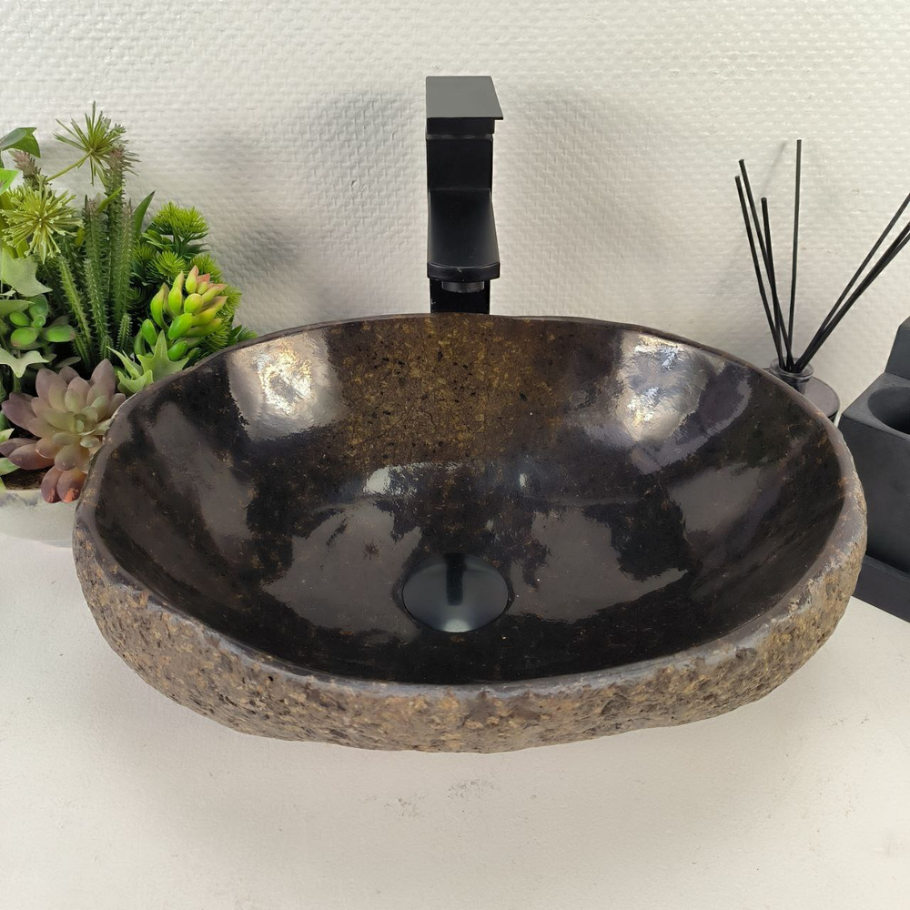 Раковина из речного камня RS-64932 43*34*15 0861