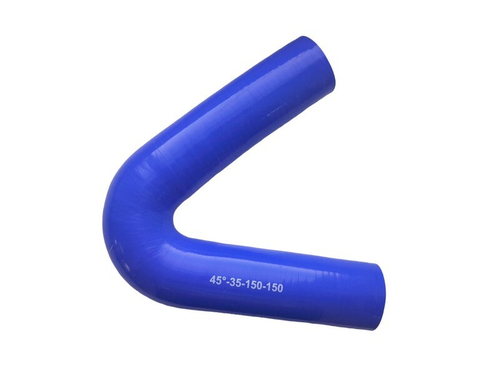 Патрубок угловой силикон 45,d35,L150x150, 4 нити стенка (5мм) (CARUM)