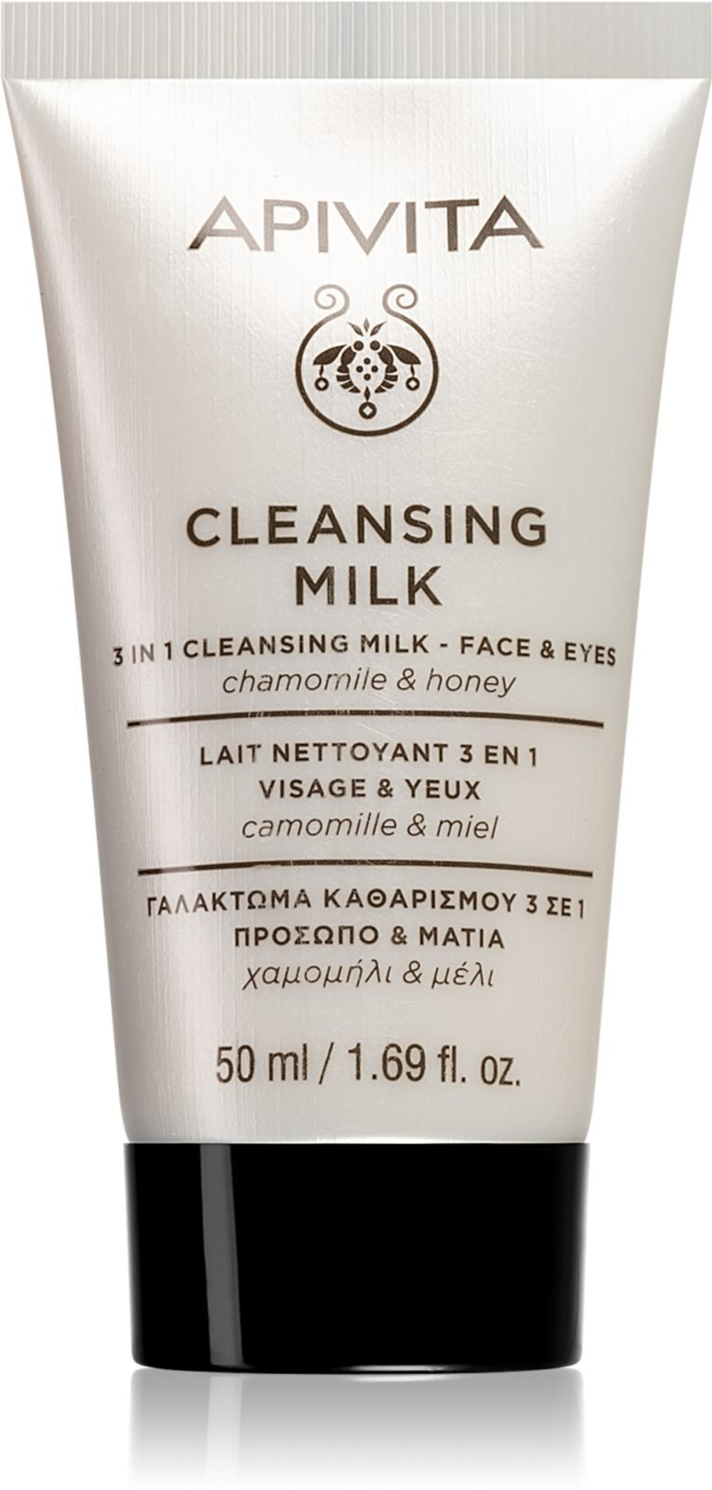 Apivita Cleansing Chamomile & Honey - Очищающее молочко 3в1 для лица и области вокруг глаз. /   50  ml  / GTIN 5201279072858