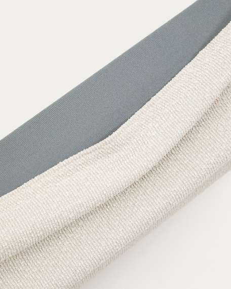 Кровать Martina со съемным чехлом из шенилла цвета экрю 160 x 200