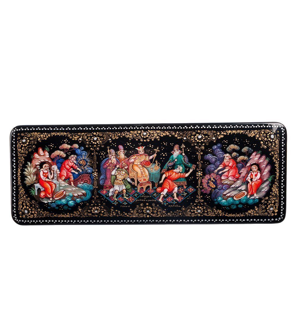 Народные промыслы ШК-45/27 Шкатулка «Сказка о рыбаке и рыбке» исп. Орлова