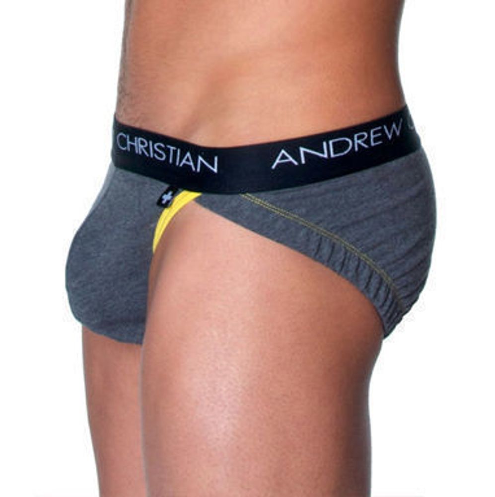 Мужские трусы брифы Andrew Christian Flashlift Brief Pro Charcoal  AC42