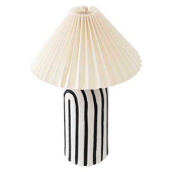 Светильник настольный stripel, D30х44 см, черный/белый