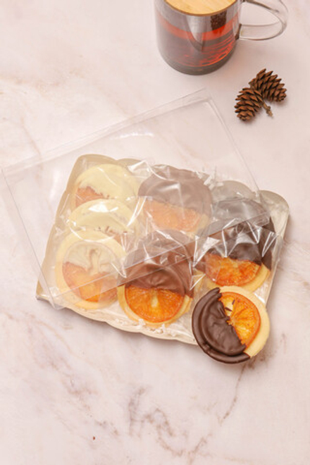 Набор апельсинов в шоколаде (микс), 9 штук в коробке.