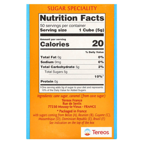 La Perruche, Кусочки необработанного тростникового сахара, 250 г (8,8 унции)