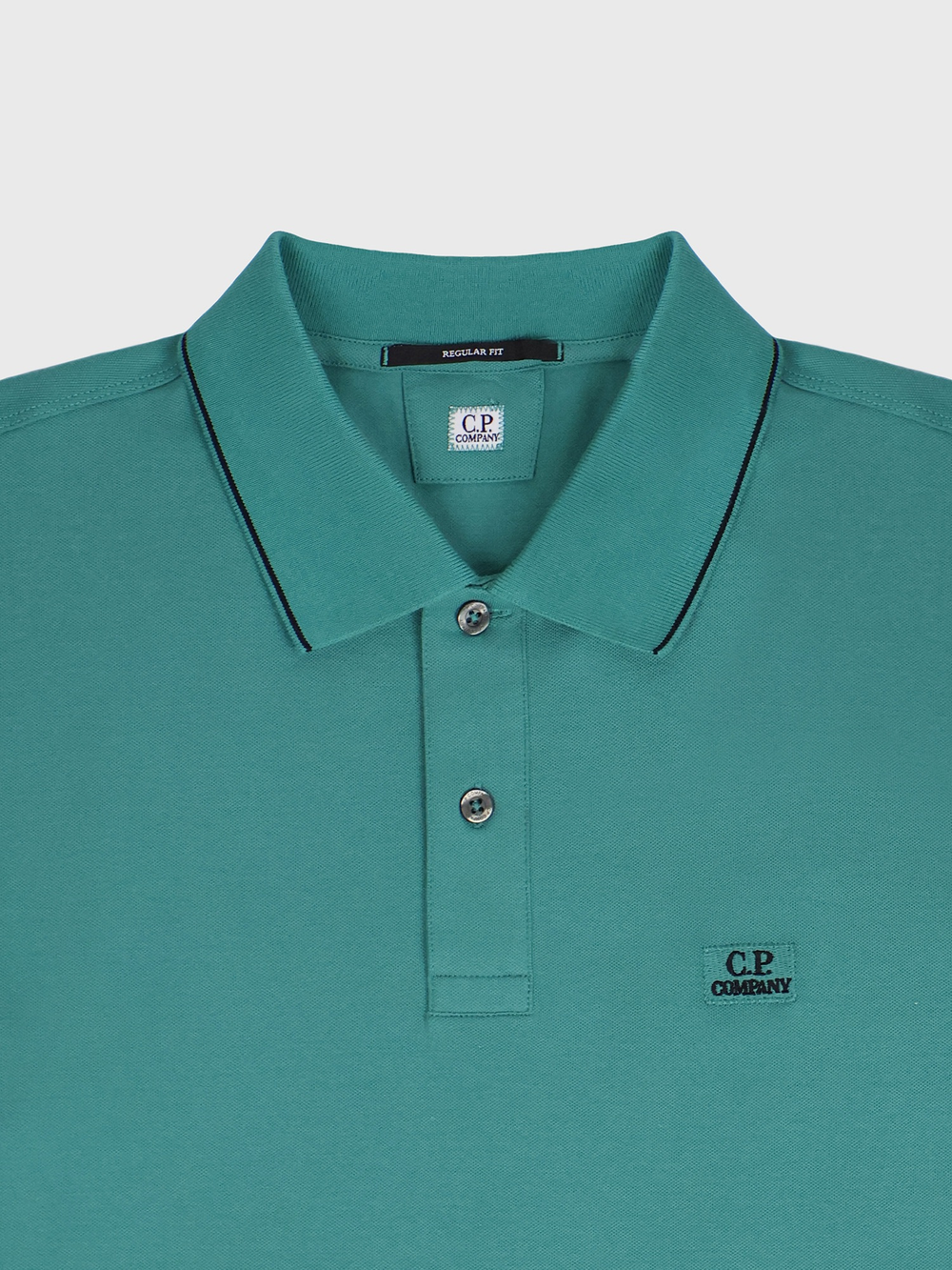 Поло с длинным рукавом C.P. Company Stretch Piquet Line Frosty Green