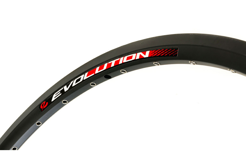 Обод 28-29" EVOLUTION (AlexRims) алюминиевый, двойной, 36H, пистонированный, 622х20/27х25мм, A/V, анодированный, черный