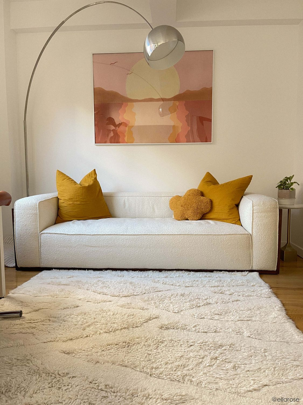 Шерстяной стираемый ковер Lorena Canals Enkang Ivory L (170 x240 см)