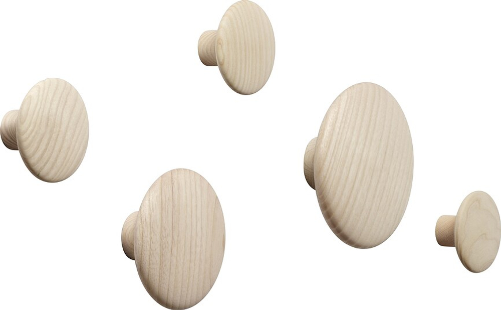 Крючок для дома Muuto Dots Wood, дерево, на 5 крючков