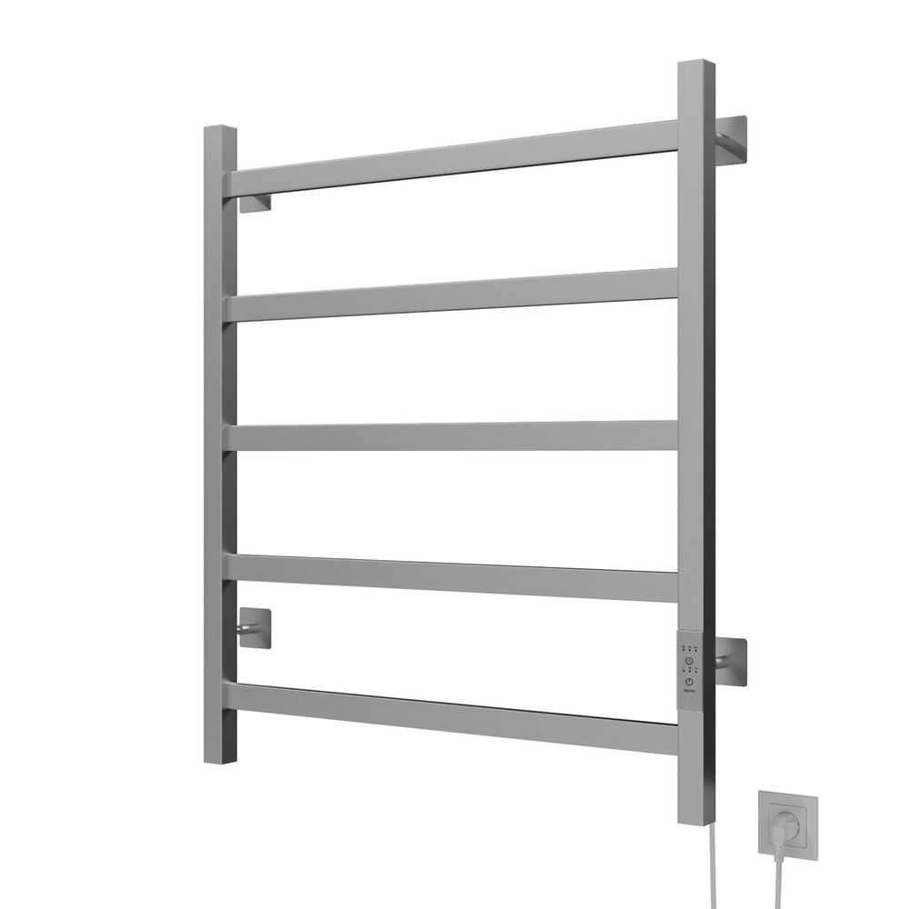 Полотенцесушитель MIXLINE FAVORITE  60х50 (таймер, 302 Вт, 5 перекладин) электрический МАТОВЫЙ ХРОМ