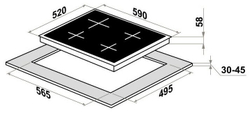 Встраиваемая индукционная варочная панель Maunfeld CVI593BK2