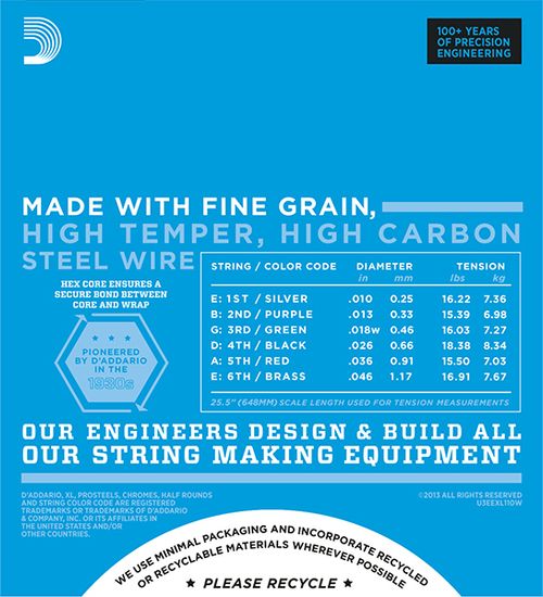 Струны для электрогитары 10-46 D'ADDARIO EXL110W