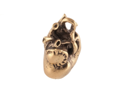 Авторский кулон "Анатомическое сердце" из бронзы RH00844