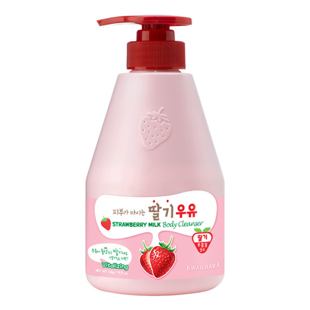 Витализирующий гель для душа Клубничное молоко Kwailnara Strawberry Milk Body Cleanser 560г
