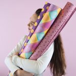 Упаковочная бумага (0,7*1 м) Сердечки, Розовый, 10 шт.