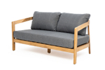Диван из тика Joygarden ВЕНТО 2-х местный, Natural Teak, серый