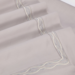 Постельное белье cемейное Сlaire&Caroll Le Fleur серый