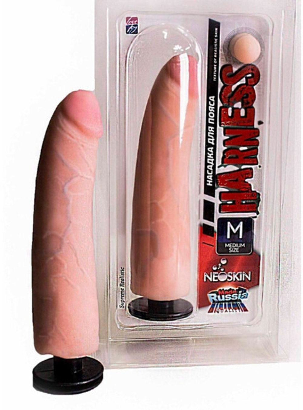 Насадка к страпон-трусикам Harness Medium , вторая кожа (18 см , телесный) (Цвет: телесный)