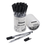 Ручка гелевая, 0.5 мм, черная Sketch&Art "UniWrite.Black" (Bruno Visconti)