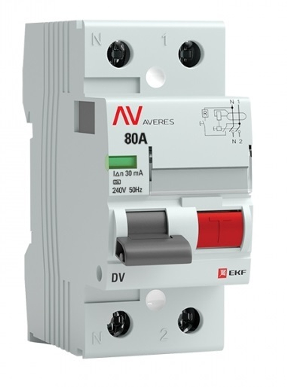 УЗО  EKF rccb-2-80-30-a-av