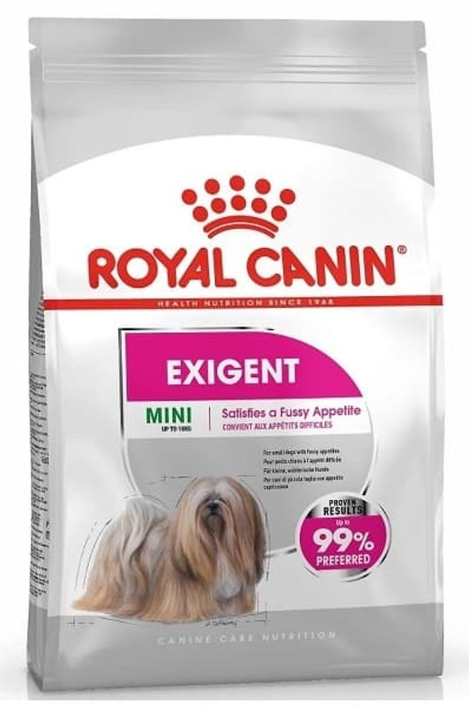Royal Canin 3кг Мини Экзиджент корм для собак привередливых в питании от 10 месяцев и старше
