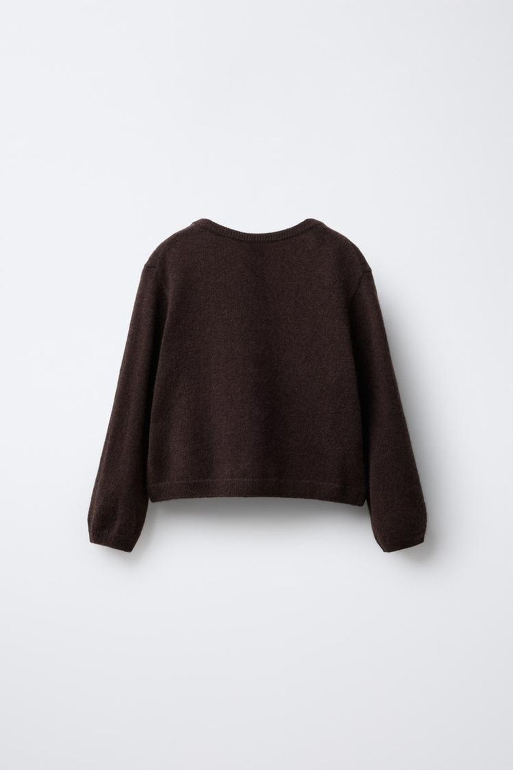 ZARA КАРДИГАН ИЗ 100% КАШЕМИРА, ШОКОЛАДНЫЙ