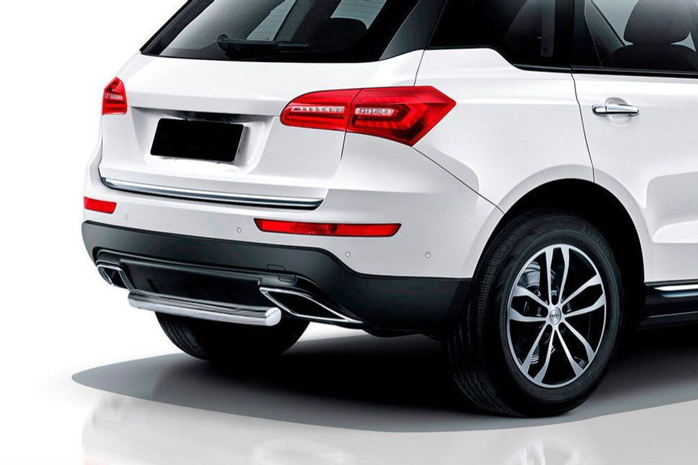 Защита заднего бампера (нержавейка) Zotye Coupa (2013-2023) d57 короткая