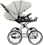 Детская коляска Roan Bass Next Classic d14 2.0 3 в 1 с автокреслом Pituso Baesa Pro Black,Beige Canopy BSNC/94/2 Marzipan/Black/руч.Cappuccino