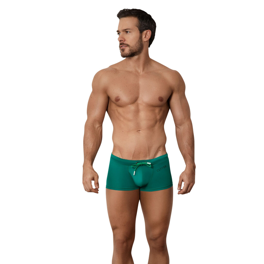 Зеленые мужские плавки-боксеры Malibu Swimsuit Trunks (Размер: S) (Цвет: зеленый)