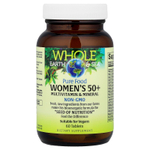 Natural Factors, Whole Earth & Sea®, мультивитамины и минералы для женщин старше 50 лет, 60 таблеток