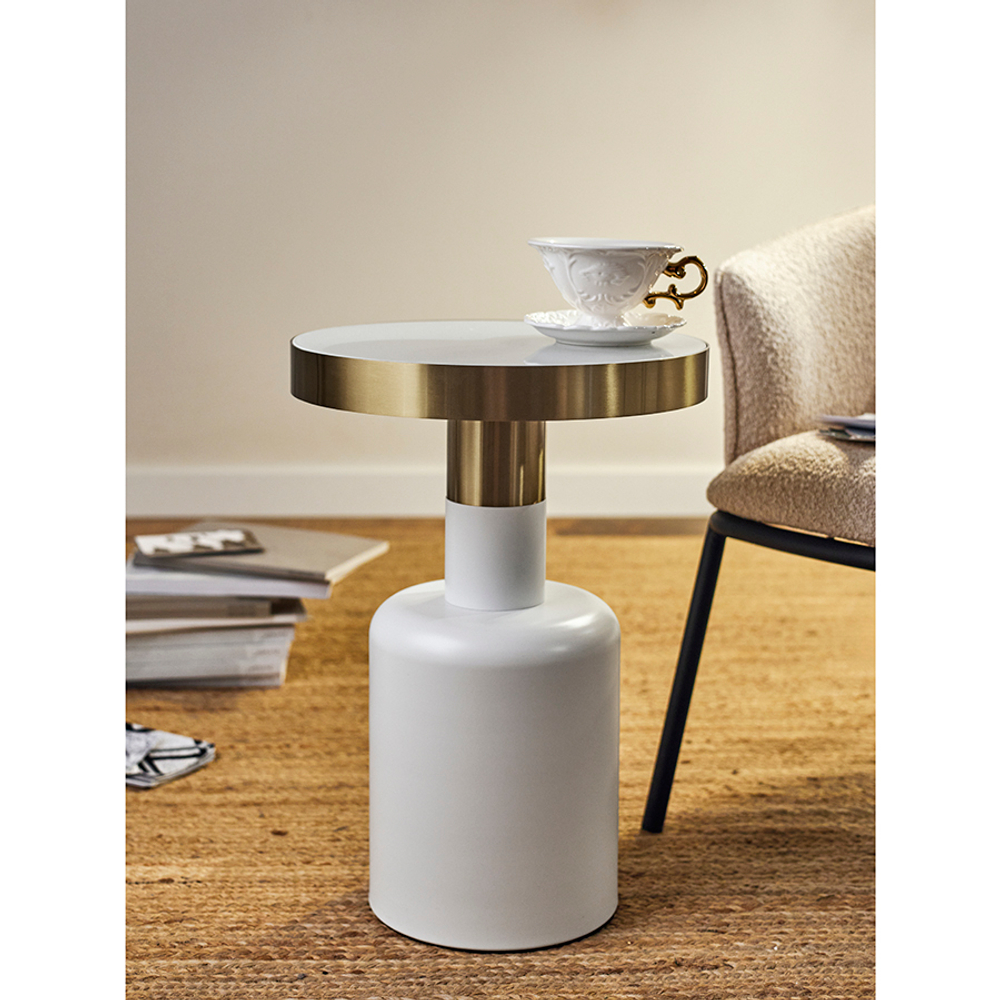 Столик журнальный Bergenson Bjorn Froud, 35 см, белый