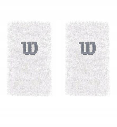 Напульсник теннисный Wilson Extra Wide W Wirstband - white/white/trade winds