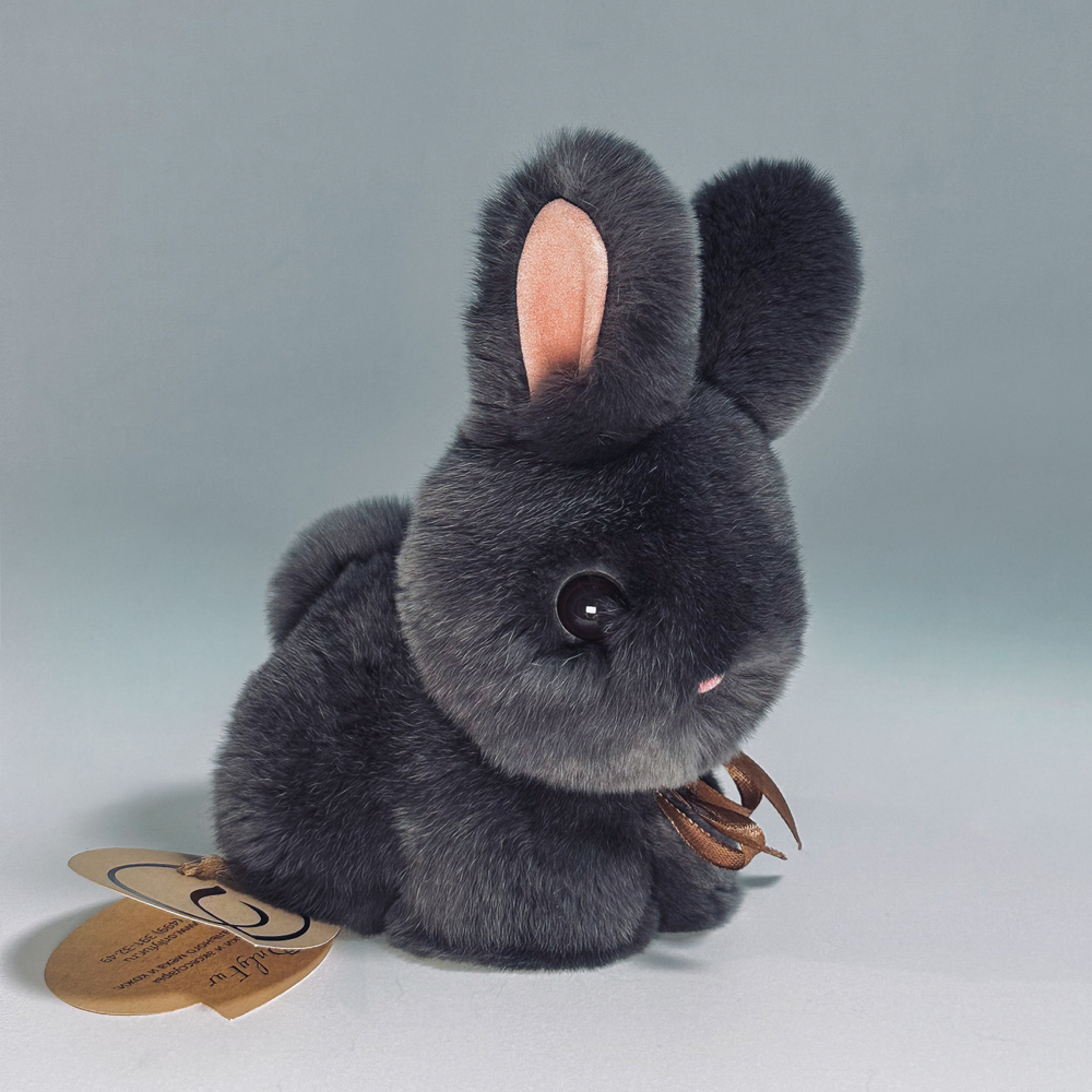 Кролик Тоша маленький (темный графит)