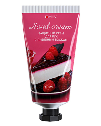 Milv Защитный крем для рук с пчелиным воском Печенье Макарон, 40мл