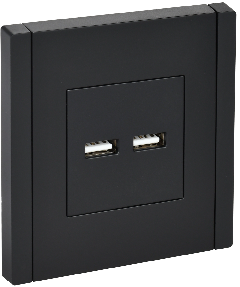 FORTE&PIANO Розетка USB A+A 3,1А FP149 черный IEK