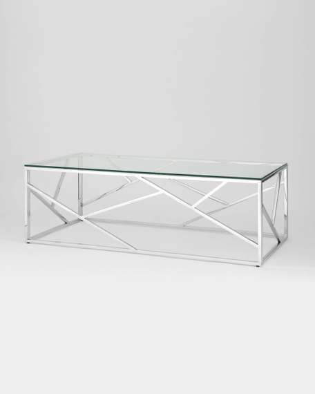 Журнальный стол 120*60 АРТ ДЕКО серебро